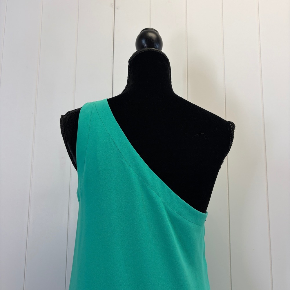 Trina Turk Lunaria Cocktail One Shoulder Tiered Mini Dress Women Size 8 Wedding - Picture 7 of 10